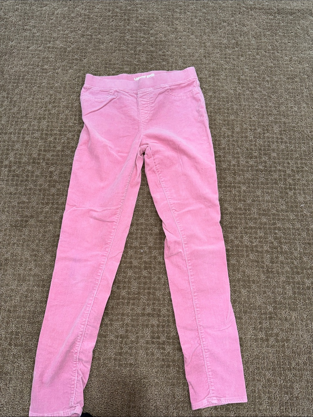 Lands' End Pink Corduroy Pull-On jeggings